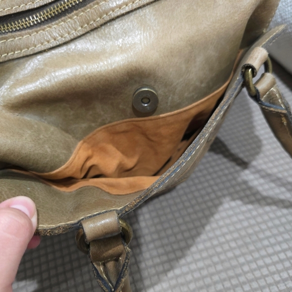 PATRICIA NASH 100% Genuine Italian Leather Tooled Shoulder Bag, Brown Green - Picture 6 of 16